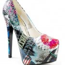 Printed Collage Platform Pump