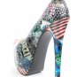 Printed Collage Platform Pump
