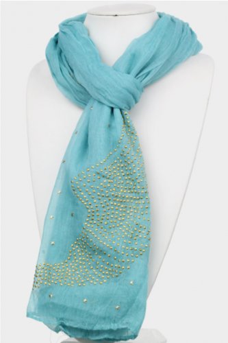Wing Pattern Hot Fix Studs Scarf