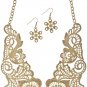 Metal Lace Necklace Set