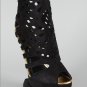 Privileged Banet Heel Less Cut Out Curved Wedge (Black)