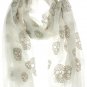 Rhinestone Skull Scarf