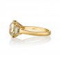 GIA 6.01ct Old Euro Diamond Three Stone Engagement Anniversary Vintage 18KY Ring