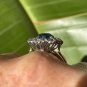 GIA 8.42ctw Ceylon Cornflower Blue Sapphire Diamond Cluster PL 18K Vintage Ring
