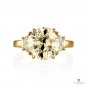 GIA 6.01ct OLD European Diamond 3 Stone Engagement Anniversary Vintage 18k Ring