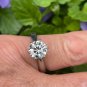 GIA 1.45ct H SI1 Round Cut Solitaire Engagement Wedding Platinum Estate Ring