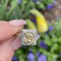 2.56CT VINTAGE ESTATE FANCY YELLOW RADIANT DIAMOND ENGAGEMENT WEDDING RING EGL