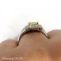 2.56CT VINTAGE ESTATE FANCY YELLOW RADIANT DIAMOND ENGAGEMENT WEDDING RING EGL