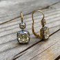 Antique 6.24ct Old Cushion Cut Diamond Dormeuse Drop 18k Gold Earrings