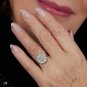 Antique Edwardian 1900s GIA H-VS2 3.38ctw OLD Euro Cut Diamond Cluster Plat Ring