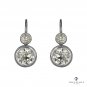 ART DECO GIA 4.66CT OLD EUROPEAN DIAMOND DROP SOLITAIRE EARRINGS PLATINUM 14K W