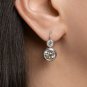 ART DECO GIA 4.66CT OLD EUROPEAN DIAMOND DROP SOLITAIRE EARRINGS PLATINUM 14K W