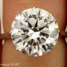 GIA 5.37CT ESTATE VINTAGE SOLITAIRE ROUND DIAMOND ENGAGEMENT WEDDING RING W GOLD