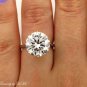 GIA 5.37CT ESTATE VINTAGE SOLITAIRE ROUND DIAMOND ENGAGEMENT WEDDING RING W GOLD