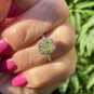 GIA 3.14ctw Estate Vintage Natural Fancy Yellow Radiant Diamond Plat 18k Ring