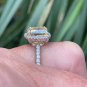 GIA 3.14ctw Estate Vintage Natural Fancy Yellow Radiant Diamond Plat 18k Ring
