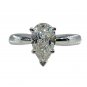 GIA 1.07ct Estate Pear Diamond Solitaire 14k White Gold Engagement Wedding Ring