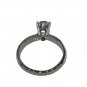 GIA 1.07ct Estate Pear Diamond Solitaire 14k White Gold Engagement Wedding Ring