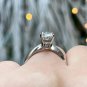 GIA 1.07ct Estate Pear Diamond Solitaire 14k White Gold Engagement Wedding Ring