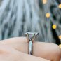 GIA 1.07ct Estate Pear Diamond Solitaire 14k White Gold Engagement Wedding Ring