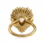 BALLERINA GIA 4.21ct Pear Shape Diamond Cocktail 18K Gold Vintage Ring