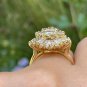 BALLERINA GIA 4.21ct Pear Shape Diamond Cocktail 18K Gold Vintage Ring
