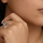 GIA 3.47ct Asscher Cut Diamond 3 Stone Engagement Wedding Platinum Vintage Ring