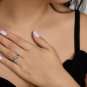 GIA 3.47ct Asscher Cut Diamond 3 Stone Engagement Wedding Platinum Vintage Ring