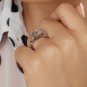 GIA 5.01ct CUSHION Diamond Engagement 3 Stone Platinum Vintage Estate Ring