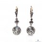 French Belle Époque GIA 5.05ctw Old European Diamond Dangling Pl +18K Earrings
