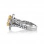 Estate &acirc;��Canary&acirc;�� GIA 3.23ct Natural Fancy YELLOW VS1 Oval Diamond 18K Halo Ring