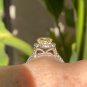 Estate &acirc;��Canary&acirc;�� GIA 3.23ct Natural Fancy YELLOW VS1 Oval Diamond 18K Halo Ring