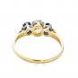 GIA "Canary" 1.54ct Yellow OVAL Diamond Sapphire 3-stone Pt 18k Engagement Ring