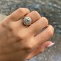 GIA Antique 3.27CT Victorian Vintage Cocktail Cluster Wedding Engagement Ring