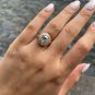 GIA Antique 3.27CT Victorian Vintage Cocktail Cluster Wedding Engagement Ring