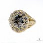 GIA Antique 3.27CT Victorian Vintage Cocktail Cluster Wedding Engagement Ring