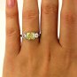 GIA 2.52CT ESTATE FANCY YELLOW RADIANT DIAMOND ENGAGEMENT WEDDING RING 3 STONE