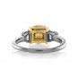 Estate GIA 2.74ct Natural Fancy Yellow OVAL 3 Stone Diamond Engagement Pl Ring
