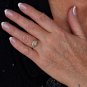 Estate GIA 2.74ct Natural Fancy Yellow OVAL 3 Stone Diamond Engagement Pl Ring