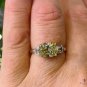 Estate GIA 2.74ct Natural Fancy Yellow OVAL 3 Stone Diamond Engagement Pl Ring