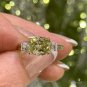 Estate GIA 2.74ct Natural Fancy Yellow OVAL 3 Stone Diamond Engagement Pl Ring
