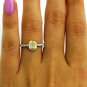 GIA 2.0CT ESTATE NATURAL FANCY YELLOW RADIANT CUT DIAMOND ENGAGEMENT PLAT RING