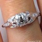 GIA 1.00CT ANTIQUE VINTAGE DECO OLD MINE CUSHION DIAMOND ENGAGEMENT WEDDING RING