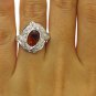 ART DECO 2.43CT OLD EUROPEAN ANTIQUE VINTAGE CITRINE DIAMOND PLATINUM RING