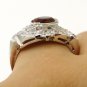 ART DECO 2.43CT OLD EUROPEAN ANTIQUE VINTAGE CITRINE DIAMOND PLATINUM RING