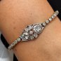 Antique 2.68ct 2 Stone Old Euro Diamond Bezel Set Tennis Line 14K Plat BRACELET