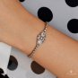 Antique 2.68ct 2 Stone Old Euro Diamond Bezel Set Tennis Line 14K Plat BRACELET