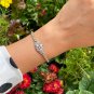 Antique 2.68ct 2 Stone Old Euro Diamond Bezel Set Tennis Line 14K Plat BRACELET