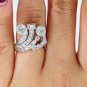 2.25CT ANTIQUE VINTAGE ART DECO OLD EUROPEAN ROUND DIAMOND COCKTAIL PLAT RING