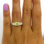 GIA 2.83CT ESTATE FANCY YELLOW RADIANT DIAMOND ENGAGEMENT WEDDING RING 3 STONE